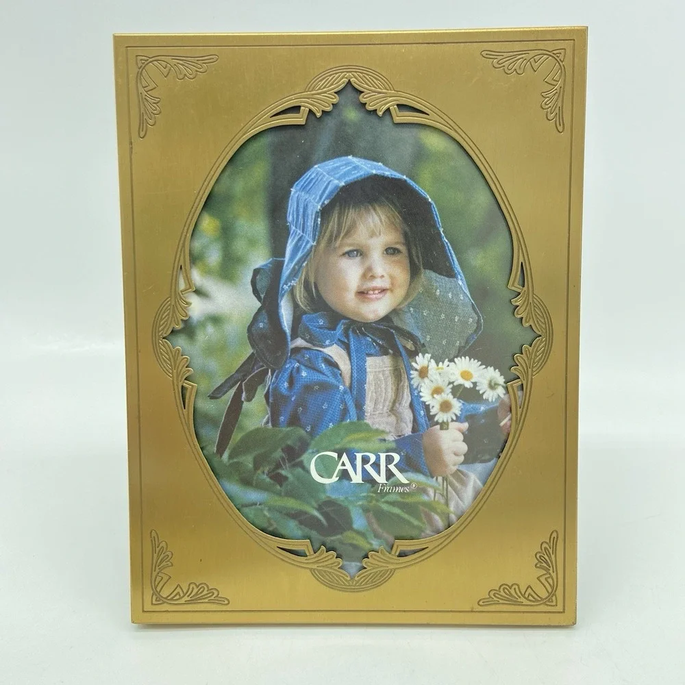Carr Brass Tone Ornate 5X7